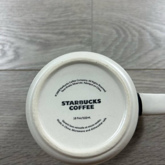 Starbucks 2009 Celebration Coffee Mug 18 oz - 532 ml / Black Chalkboard Finish - Picture 5 of 8